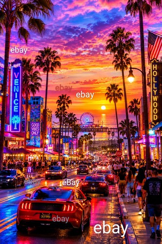 Colorful american city - american, city~